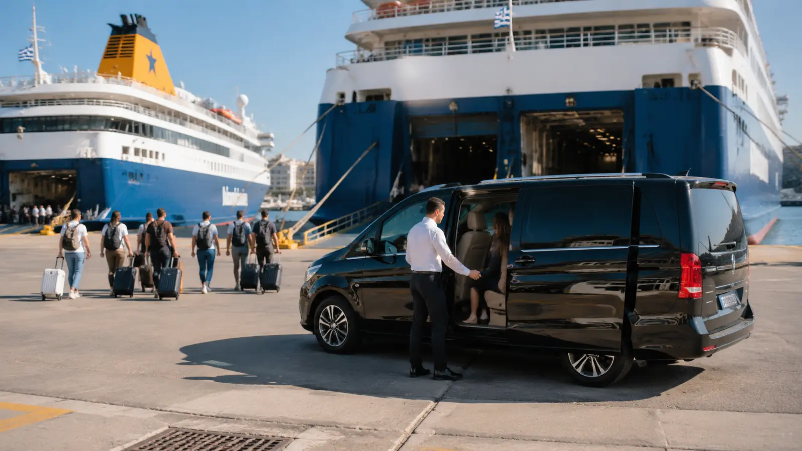 Athens Airport to Piraeus Port: €5.50–€57, 45–90 Min